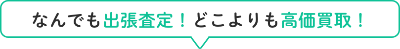 なんでも出張査定！どこよりも高価買取！